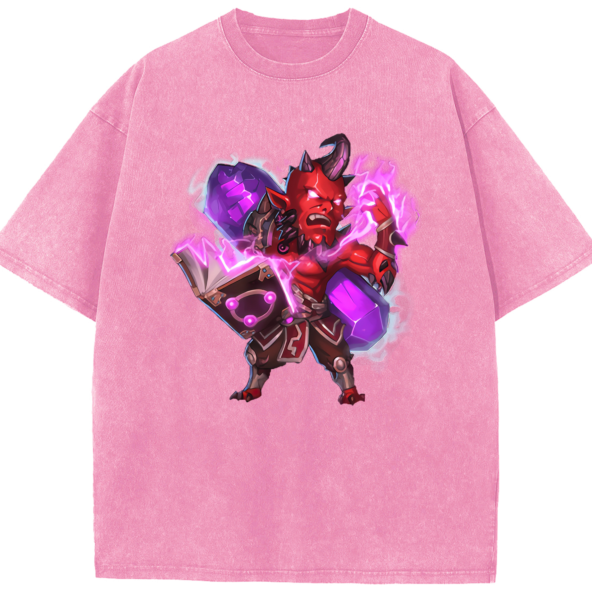 リーグ・オブ・レジェンド League of Legends LOL 綿100% ヴィンテージ風 半袖Tシャツ（フロントプリント）